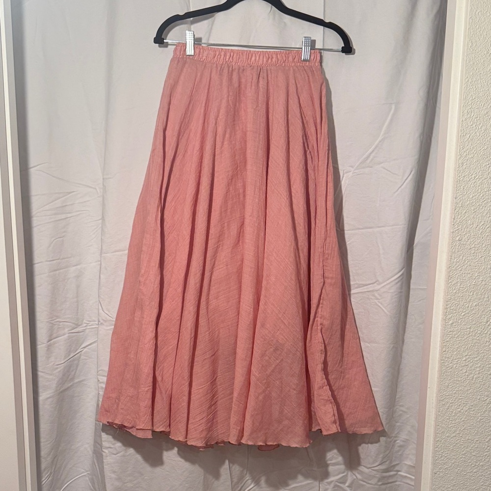 Chic Pink Maxi Skirt
